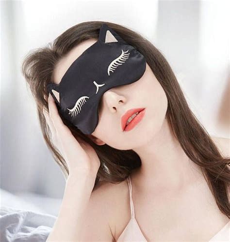 New Silk Cat Eye Mask Silk Eyemasks Black Cat Sleep Mask - Etsy | Sleep ...