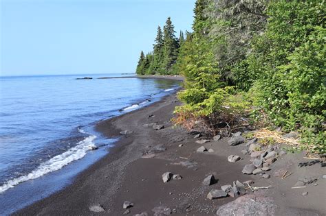 Porphyry Island Black Sand Beach - Lake Superior Circle Tour