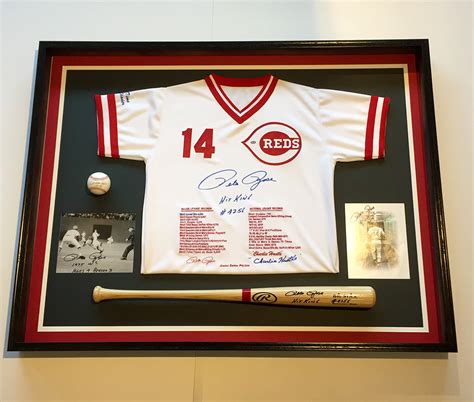 Pete Rose Shadow box baseball memorabilia | GearyGallery.com