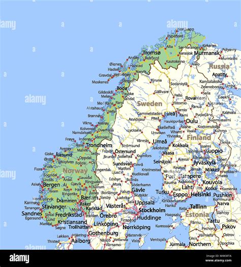 Norway Map Printable