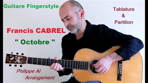 Francis Cabrel - Octobre - Guitare Fingerstyle - YouTube