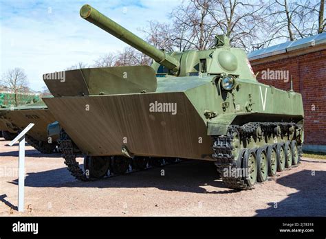 KRONSHTADT, RUSSIA - MAY 01, 2022: 2S9 "Nona-S" is a Soviet 120mm ...