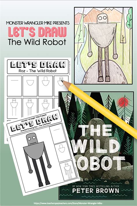 Let's Draw: Directed Drawing - Roz from The Wild Robot | The wild robot, Kids book club, Drawing ...