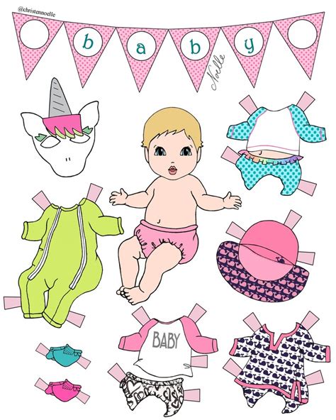 Baby Paper-doll Set, Printable Paper Dolls, Baby Shower Gift/decor ...