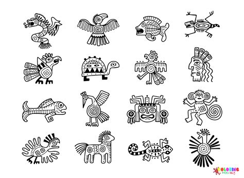 Maya civilization to Color Coloring Page - Free Printable Coloring Pages