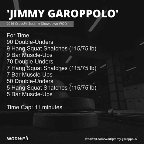 "Jimmy Garoppolo" Workout, Functional Fitness WOD | WODwell