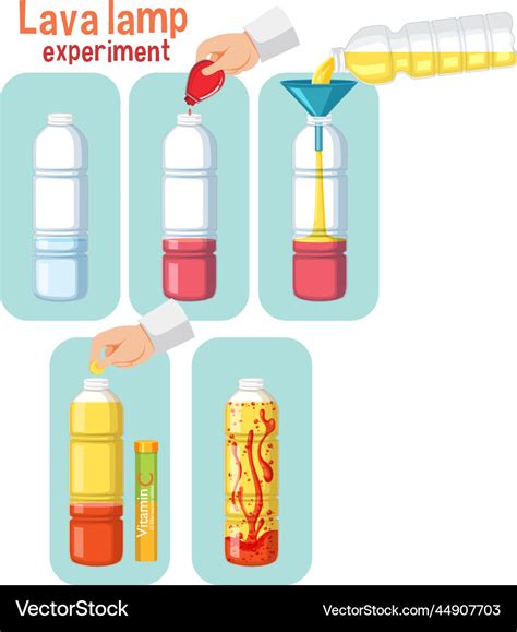 Lava lamp science experiment Royalty Free Vector Image