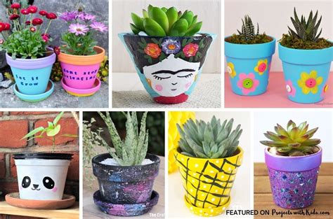 15+ Awesome Flower Pot Painting Ideas Kids can Make - Projects with Kids