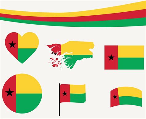 Guinea Bissau Flag Map Ribbon Heart Icons Vector Illustration Abstract 3182853 Vector Art at ...