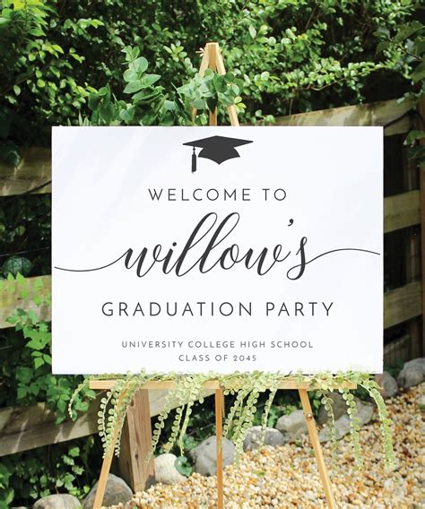 Editable Graduation Party Welcome Sign Template, Graduation Welcome ...