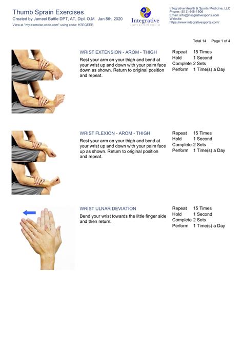 Finger Sprain Exercises