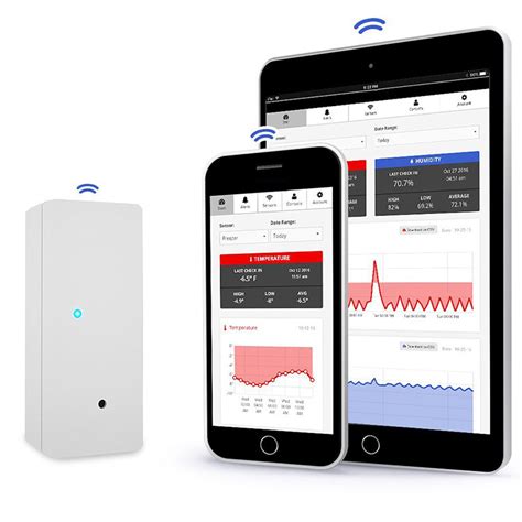 Wireless Temperature Sensor + 24/7 Monitoring, Alerts & Unlimited Historical Data. Connects ...