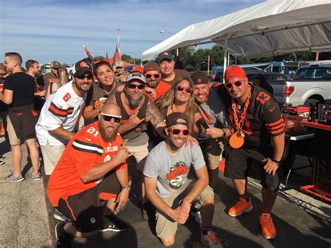 See live videos of Browns fans tailgating in Arizona, including wedding ...