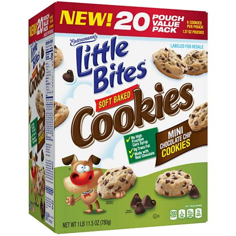 Entenmann's Little Bites Mini Chocolate Chip Cookies (1.37oz., 20 ct.) - Walmart.com - Walmart.com