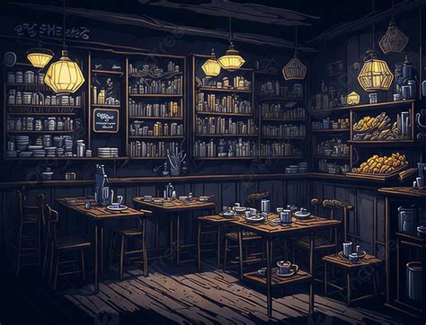 Cartoon Style Old Restaurant Background, Restaurant, Cartoon, Food Background Image And ...