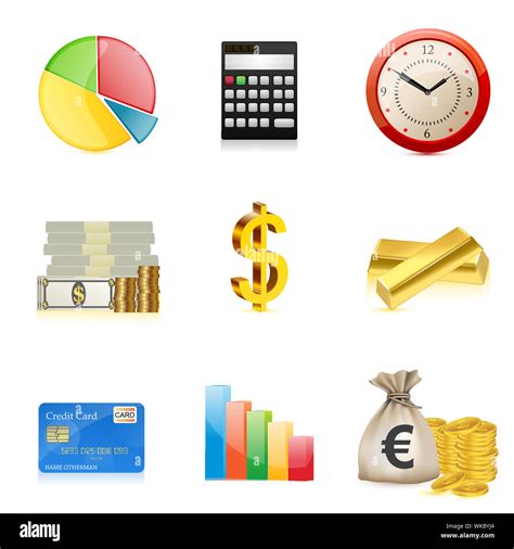 illustration of business icons Stock Photo - Alamy