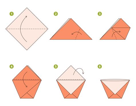 Paper cup origami scheme tutorial moving model. Origami for kids. Step by step how to make a ...