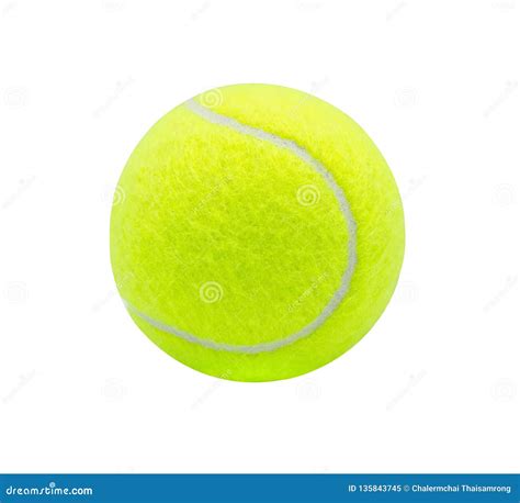 Tennis Ball Isolated on White Background with Clipping Path Stock Image ...