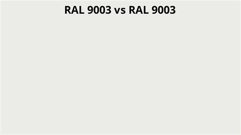 RAL 9003 vs 9003 | RAL colour chart UK