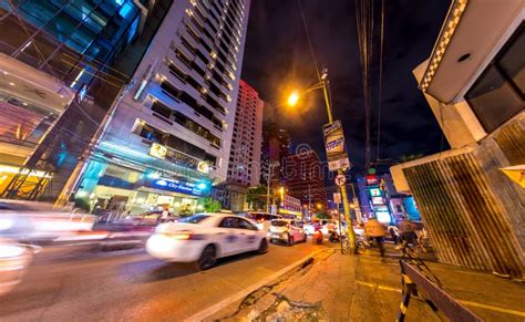 Night Lights of the Skyline in Manila Editorial Photography - Image of downtown, clouds: 143995037