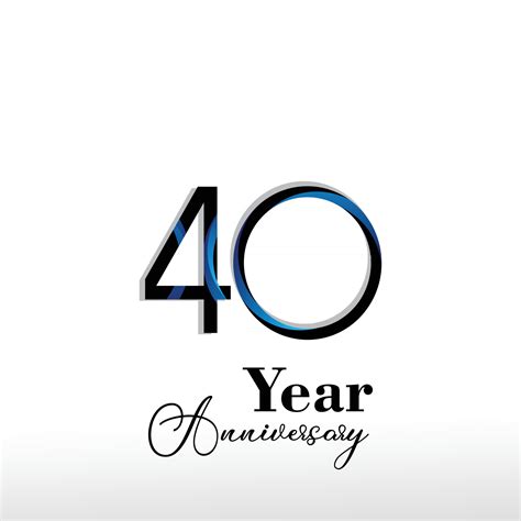 40 Year Anniversary Logo Vector 2962862 Vector Art at Vecteezy