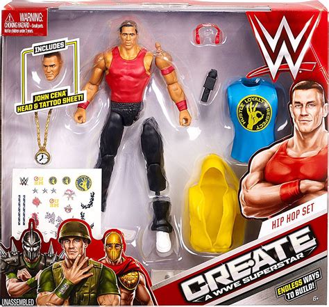 WWE Wrestling Create A WWE Superstar Hip Hop Action Figure John Cena Mattel Toys - ToyWiz