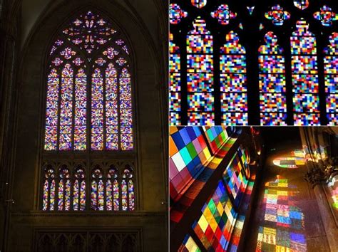 Gerhard Richter’s "Cathedral Window” in Cologne, comprised of 11,500 squares of glass in 72 ...