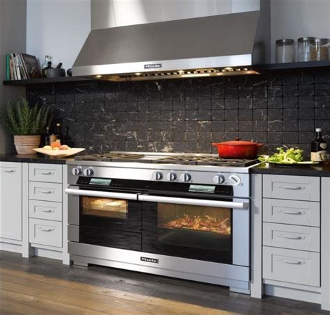 Miele HR1956DFGD 48 Inch Pro-Style Dual-Fuel Range with TwinPower Convection, MasterChef ...