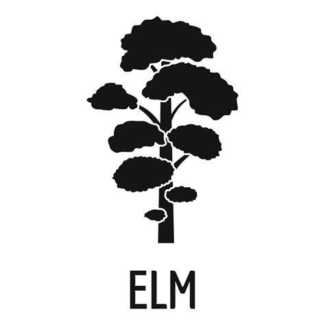 Elm tree icon, simple black style 14629524 Vector Art at Vecteezy