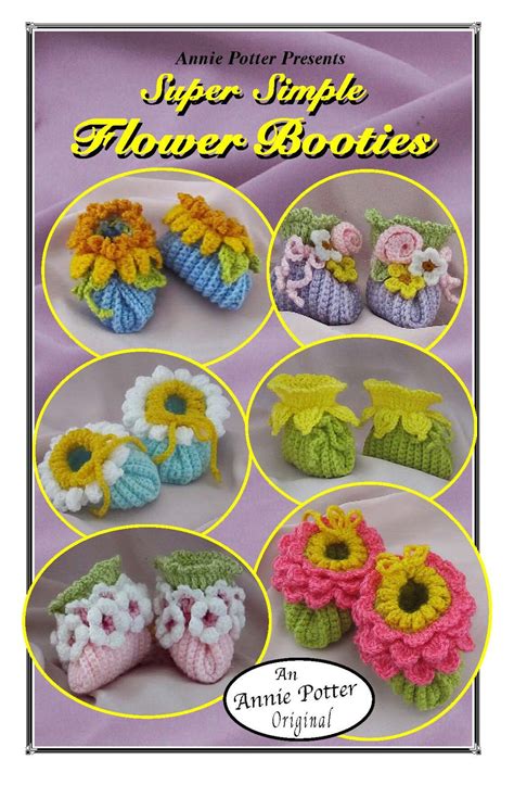 Crochet Baby Booties Pattern super Simple Flower | Etsy