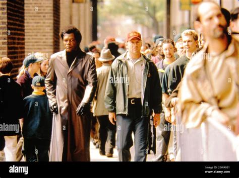 Bruce Willis, Samuel L. Jackson, "Unbreakable" (2000) Buena Vista Pictures . Photo Credit: Frank ...