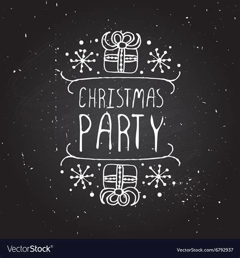 Christmas party - typographic element Royalty Free Vector