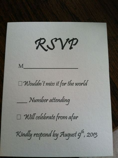 The Joyful Guide To Wedding Response Card Wording – The FSHN