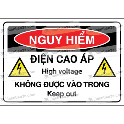 Biển cảnh báo nguy hiểm điện cao thế - Không được vào trong - 3A Safety