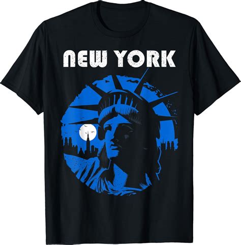 New York statue of Liberty T-shirt manhattan shirt T-Shirt : Amazon.co ...