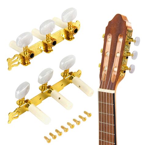 Guitar String Tuning Pegs Machine Heads Tuners Keys for Classical Acoustic Gold | eBay