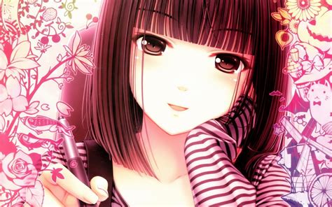 Sfondi : anime, ragazza, viso, Penna, bianca, rosa 1920x1200 - wallup - 749596 - Sfondi gratis ...