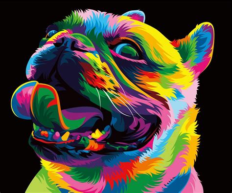 13 Colorful Animal Vector Illustration on Behance | Pop art animals, Animal paintings, Pop art