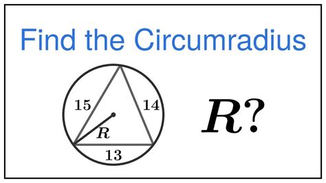 Circumradius and Area of Triangle — Find Radius of Circumscribed Circle Using Area and Sides ...