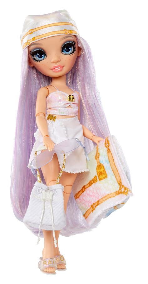 Rainbow High Pacific Coast Margot De Perla- Opal (Iridescent White) Fashion Doll with Pool ...