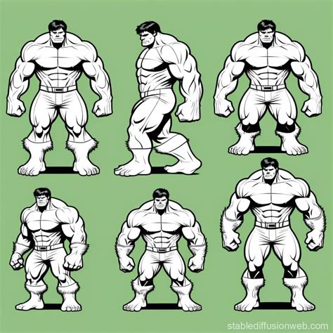 Stages of The Incredible Hulk's Transformation | Stable Diffusion Online