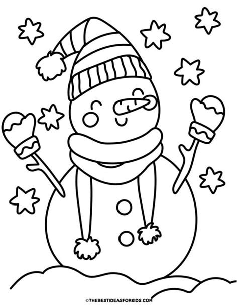 Snowman Coloring Pages (Free Printables) - The Best Ideas for Kids