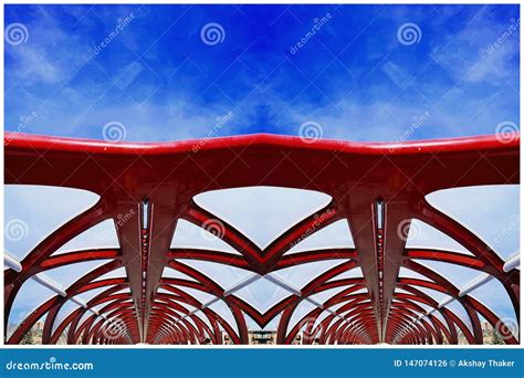 Creative Architecture of Peace Bridge in Calgary Canada. Editorial Photo - Image of architect ...