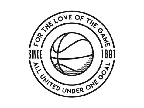 a basketball ball with the words for the love of the game all united under one goal