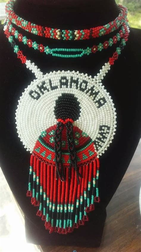 Native American indian * award winning* beaded necklace. CHEROKEE | native folk | Beadwork ...