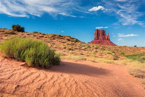 Sand Dunes at Monument Valley, Arizona. Stock Image - Image of sunrise, colorful: 113714847