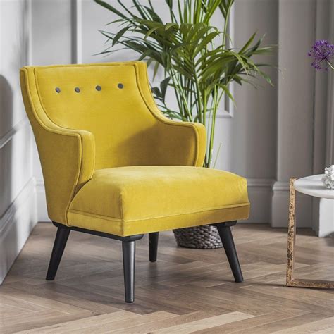 Lola Chair in Mustard Yellow and Grey Velvet | Yellow dining chairs ...