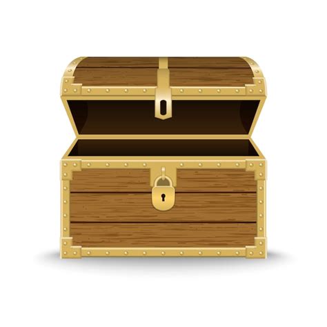 Premium Vector | Realistic wooden chest Illustration