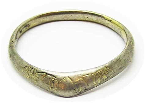 Medieval silver-gilt Troubadour ring lute gittern or harp in Antique Silver Rings