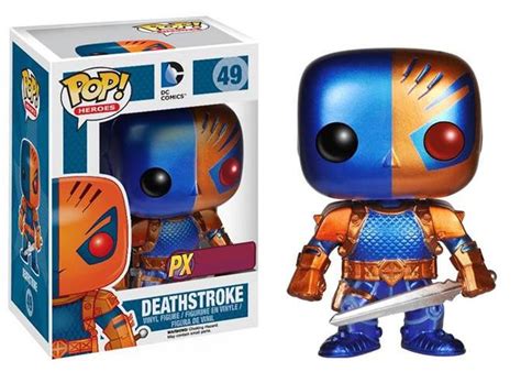 Funko DC POP Heroes Deathstroke Exclusive Vinyl Figure 49 Metallic - ToyWiz